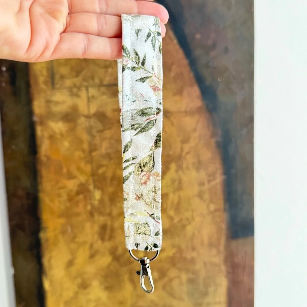 Handmade Floral Keychain Wristlet